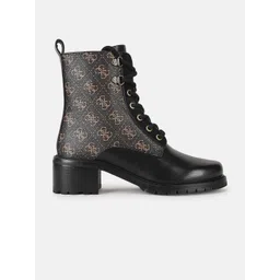 Guess Women Printed Round Toe Boots