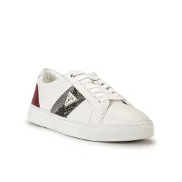 Guess Women's White & Red Snake Casual Sneakers