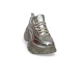 HAMSTER LONDON Women Silver PU Sneakers