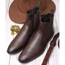 Handmade Brunette Brown Chelsea Boots for Riding Biking for Men - RGCL - UK 10 Boots For Men