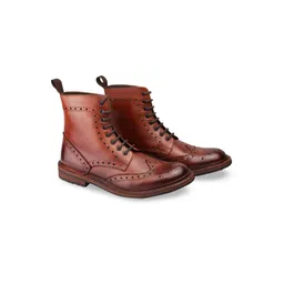 Harrykson London Men Solid Leather Lightweight Boots