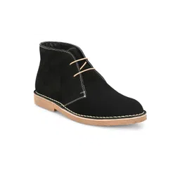 Harrytech London Men Leather Mid-Top Desert Boots