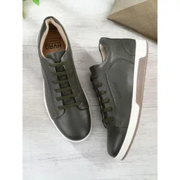 Harvard Men Green Synthetic Leather Sneakers