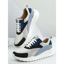 Harvard Men White Colourblocked Synthetic Leather Sneakers