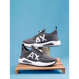 HASTEN Men Round Toe Lace-Ups Sneakers