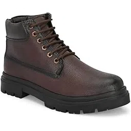 Height Increasing Shoes Elevator Men Round Toe Mid-Top Lace-Ups Chunky Boots with Guaranteed 3 Inch Height Incease (1.25 Inches Outer Sole and 1.75 Invisible Insole) Find specific info