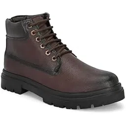 Height Increasing Shoes | Solid Mid-Top Lace-Up Boots with Block Heel & Back Detail With 3 Inch Height Increase (1.25 Outer Heel and 1.75 Invisible Insole)