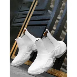HERE&NOW Men High Top Chelsea Boots
