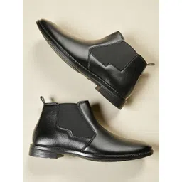 HERE&NOW Men Round Toe Chelsea Boots