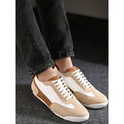 HERE&NOW Men Synthetic Leather Lace-Up Sneakers