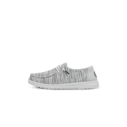 HEYDUDE Women Woven Design Round Toe Sneakers