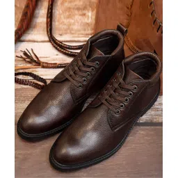 High Ankle Chukka Boots For Men | Italian Leather Hiking Biking Shoes (BTWBNDBB) Boots For Men