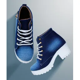 High Ankle Denim Boots For Women's And girls Boots For Women