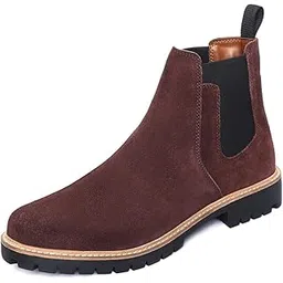 High Ankle Suede Leather Chelsea Boots for Men | Men’s Chelsea Long Boots for Cold Winter | Casual and Semi Formal Boots for Men | LSSU_CL