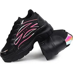 High Top Casual Shoes for Women White Sneakers for Girls Chunky Stylish Comfirtable Ladies Sports Shoes for Gym Walking Jogging Tracking