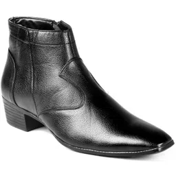 Hight Increasing British WHITE Slip-on Boots For Men Boots For Men