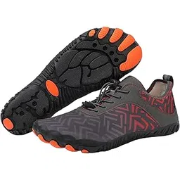 Hiking Water Shoes Women Men, Unisex Non-Slip Wide Toe Box Barefoot Grounded Footwear, Quick Dry Aqua Shoes, Zero Drop Breathable Hiking Sneakers for Hike, Walking, Running, Swimming, Travel