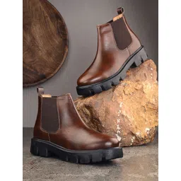 Hirels Men Slip-On Mid - Top Chelsea Boots