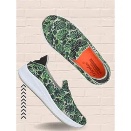 HIROLAS Women Mesh Printed Memory Foam Walking Shoes