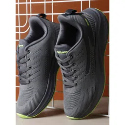 HITWAY Grey Non-Marking Mesh Walking Sports Shoes