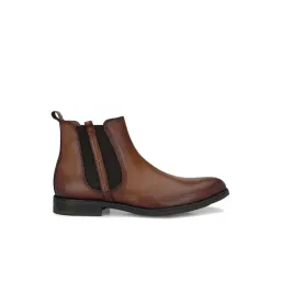 Hitz Luxure Men's Brown Chelsea Boots