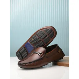 Hitz Men Printed Leather Slip-On Sneakers