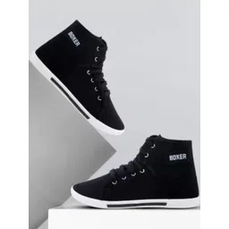 HOTSTYLE Men Black Canvas Sports Shoes