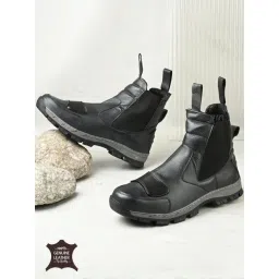 Hoversole Men's Kaze Dark Knight Steel Toe Multi-Functional Biker Boots