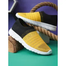 Hoversole Men's Walkon Yellow Black Walking Shoes
