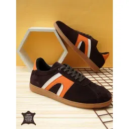 Hoversoul Women's Veltra Burnt Umber Leather Sneakers