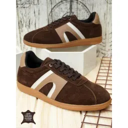 Hoversoul Women's Veltra Cocoa Peat Leather Sneakers