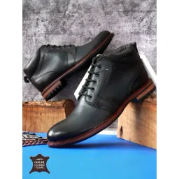 Hoversoul x Nico Nerini Men's Skei Soiled Black Derby Boots