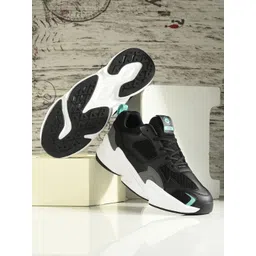 HRX by Hrithik Roshan Men Black & Grey Colourblocked Mesh Comfort Insole Sneakers