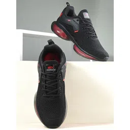 HRX by Hrithik Roshan Men Black & Red Mesh Non-Marking Walking Shoes