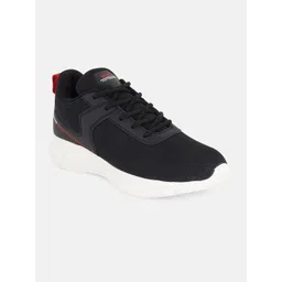 HRX by Hrithik Roshan Men Black & White Mesh Marking Walking Shoes