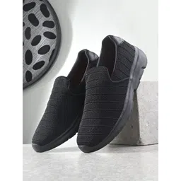 HRX by Hrithik Roshan Men Black Memory Foam Mesh Non-Marking Walking Shoes