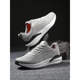 HRX by Hrithik Roshan Men Grey & White Mesh Running Shoes