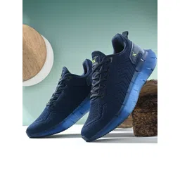 HRX by Hrithik Roshan Men Navy Blue Mesh Lace-Up Memory Foam Walking Non-Marking Shoes