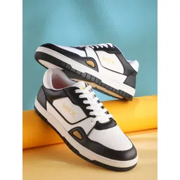 HRX by Hrithik Roshan Men White Gamescape Colourblocked Round Toe Lightweight Sneakers