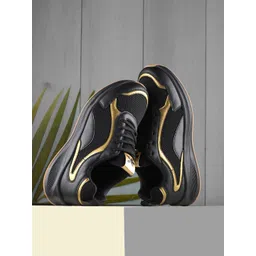 HRX by Hrithik Roshan Women Black Lace Up Mesh Sports Shoes