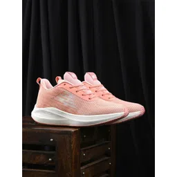 HRX by Hrithik Roshan Women Peach-Coloured And White Memory Foam Non-Marking Running Shoes