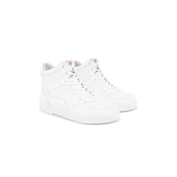 HRX by Hrithik Roshan Women White Perforated Lightweight Mid-Top Sneakers