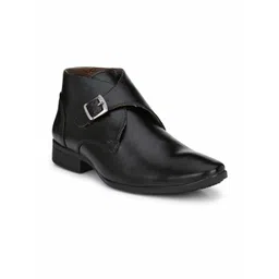 Hundo P Men Black Solid Formal Boots