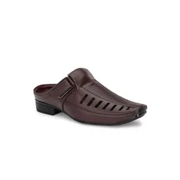 Hundo P Men Brown Textured Slip-On Sneakers