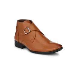 Hundo P Men Tan Solid Formal Boots
