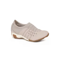 Hush Puppies Women Grey Leather Slip-On Sneakers