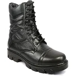 Ice Bull Leather jeu 007 Full Leather Combat Boots with Size(6-10) for Mens, Boys and Gent's