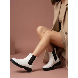 ICONICS Women Round Toe Chelsea Boots