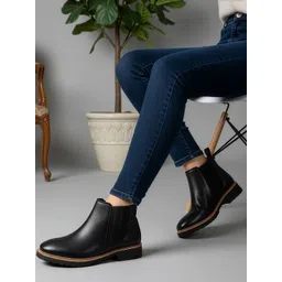 ICONICS Women Round Toe Slip-On Winter Boots