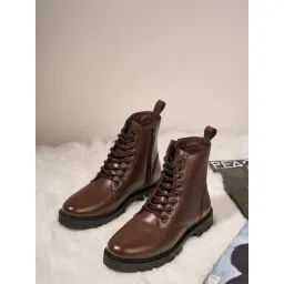 ID Women's Brown Derby Boots